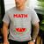 Math Watermelon Calculation Joke Teacher Student Men's Casual T-Shirt Sport Grey