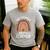 One Thankful Math Teacher Leopard Rainbow Thanksgiving Men's Casual T-Shirt Sport Grey One Thankful Math Teacher Leopard Rainbow Thanksgiving Men's Casual T-Shirt Sport Grey
