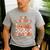 One Thankful Teacher Fall Leaves Thanksgiving Retro Men's Casual T-Shirt Sport Grey