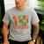 Santas Favorite Teacher Retro Groovy Christmas Xmas Women Men's Casual T-Shirt Sport Grey