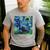 Scottish Terrier Starry Night Scotty Dog Art By Aja Men's Casual T-Shirt Sport Grey