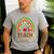 Teach Love Inspire Rainbow Leopard Cheetah Print Teacher Men's Casual T-Shirt Sport Grey Teach Love Inspire Rainbow Leopard Cheetah Print Teacher Men's Casual T-Shirt Sport Grey