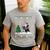 Ugly Christmas Tree Lights Xmas Santa Riding Boston Terrier Men's Casual T-Shirt Sport Grey