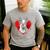Valentine's Day Boston Terrier Dog Men's Casual T-Shirt Sport Grey