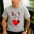 Valentine's Day Boston Terrier Dog Vector Men's Casual T-Shirt Sport Grey