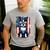 Vintage Boston Terrier Dog American USA US Flag Pets Lovers Men's Casual T-Shirt Sport Grey