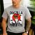 Vintage Japanese Dogzilla Boston Terrier Men's Casual T-Shirt Sport Grey