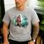 Whimsical Forest Adventures Sasquatch Bigfoot Walking Boston Terrier Dog Lovers Men's Casual T-Shirt Sport Grey
