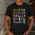 ABC Animals Alphabet Graphic Boys Girls Kindergarten Teacher Men's Casual T-Shirt Dark Grey