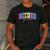 Back To School Neon Checkered Second Grade Colorful Teacher Men's Casual T-Shirt Dark Grey