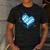Bavarian Flag As Heart Blue Diamond Bavaria Men's Casual T-Shirt Dark Grey