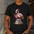 Book Lover Cute Flamingo Reading Teacher Librarian Women Men's Casual T-Shirt Dark Grey