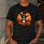 Boston Terrier Bostie Dog Breed Pet Halloween Pumpkins Men's Casual T-Shirt Dark Grey