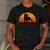 Boston Terrier Bostie Sunset Retro Dog Pet Mom Dad Men's Casual T-Shirt Dark Grey