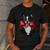Boston Terrier Boxing Men's Casual T-Shirt Dark Grey