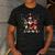 Boston Terrier Christmas Dogs Santa Reindeer Elf Men's Casual T-Shirt Dark Grey