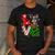 Boston Terrier Christmas Tree Lights Santa Dog Xmas For Men Women Kids Men's Casual T-Shirt Dark Grey