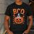 Boston Terrier Costume On Pumpkin Halloween Boston Terrier Men's Casual T-Shirt Dark Grey