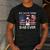 Boston Terrier Dad American Flag 4th Of July Dog Fathers Day Men's Casual T-Shirt Dark Grey