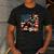Boston Terrier Dog 4th Of July USA American Flag Patriotic Men's Casual T-Shirt Dark Grey