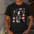 Boston Terrier Dog American Flag 4th Of July Patriotic Puppy Men's Casual T-Shirt Dark Grey