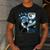 Boston Terrier Dog Art Van Gogh Starry Night Boston Terrier Men's Casual T-Shirt Dark Grey