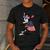 Boston Terrier Dog Merica 4th Of July Usa American Flag Men Men's Casual T-Shirt Dark Grey