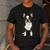 Boston Terrier Dog Motif Pet Art Boston Terrier For Men Women Kids Men's Casual T-Shirt Dark Grey