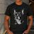 Boston Terrier Dog Motif Pet Illustration Boston Terrier For Men Women Kids Men's Casual T-Shirt Dark Grey