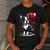 Boston Terrier Dog Valentine's Day Dog Owner Men's Casual T-Shirt Dark Grey