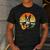 Boston Terrier Guitar Retro Men's Casual T-Shirt Dark Grey