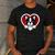 Boston Terrier Heart Cute Puppy Lover Or Dog Owner Men's Casual T-Shirt Dark Grey