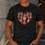 Boston Terrier Heart Valentine Boston Terrier Men's Casual T-Shirt Dark Grey