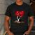 Boston Terrier Lover Heart Shape Boston Terrier Valentine Men's Casual T-Shirt Dark Grey