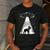 Boston Terrier Mom Dad Dog Alien UFO Men's Casual T-Shirt Dark Grey