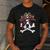 Boston Terrier Pirate T Shirt Jolly Roger Crossbones Skull Men's Casual T-Shirt Dark Grey