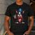 Boston Terrier Puppy Dog Holds His American Flag 4th Of July Men's Casual T-Shirt Dark Grey