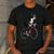 Boston Terrier Riding Bicycle Cute Bostie Biker Raglan Baseball Tee Men's Casual T-Shirt Dark Grey