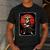Boston Terrier Samurai Ninja Vintage Anime Japanese Ukiyo-e Men's Casual T-Shirt Dark Grey