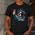 Boston Terrier Selfie Statue Of Liberty 4th Of July American Men's Casual T-Shirt Dark Grey