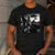 Boston Terrier Graphic Selfie With UFOs Weird Aliens Men's Casual T-Shirt Dark Grey