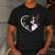 Boston Terrier Shirts For Women Girls Kids Heart Cute Men's Casual T-Shirt Dark Grey