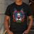 Boston Terrier Sugar Skull Dog Day Of The Dead Men's Casual T-Shirt Dark Grey