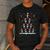 Boston Terrier Xmas Tree Lights For Men Women Boston Terrier Men's Casual T-Shirt Dark Grey