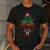 All Is Calm Said No 1st Grade Teacher Ever Christmas Teacher Men's Casual T-Shirt Dark Grey