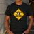 Caution Sign Boston Terrier Dog Bostie Puppy Men's Casual T-Shirt Dark Grey