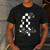 Checkered Fourth Grade Back To School Teachers Students Men's Casual T-Shirt Dark Grey