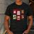 Christmas Teacher Stamps Men's Casual T-Shirt Dark Grey