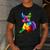 Dog Lover Boston Terrier Dog Colorful Boston Terrier Men Women Kids Men's Casual T-Shirt Dark Grey