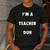 Easy Halloween Teacher Costume Shirt For Men Women Kids Men's Casual T-Shirt Dark Grey